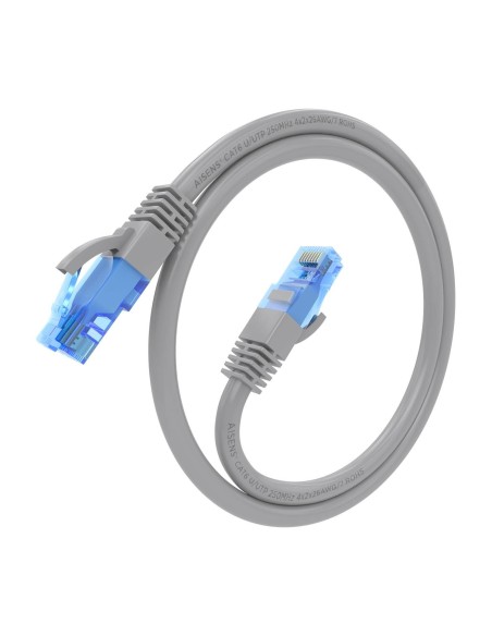AISENS Cable De Red Latiguillo RJ45 Cat.6 UTP AWG26 CCA, Gris, 25 cm
