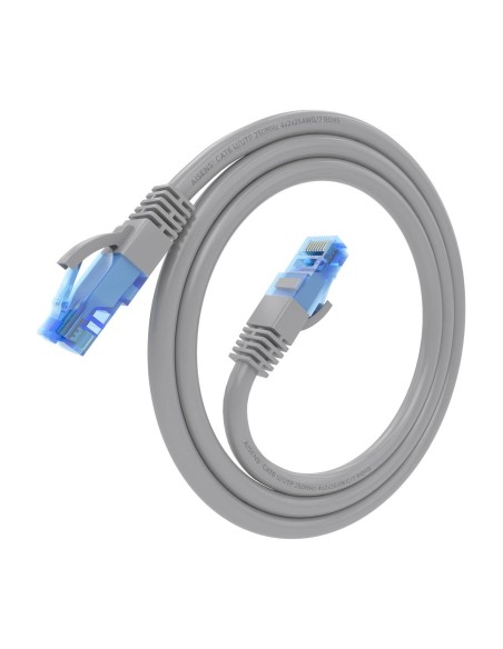 AISENS Cable De Red Latiguillo RJ45 Cat.6 UTP AWG26 CCA, Gris, 0.75 m