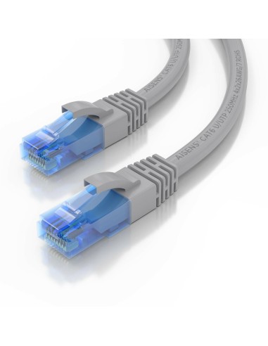 AISENS Cable De Red Latiguillo RJ45 Cat.6 UTP AWG26 CCA, Gris, 0.75 m