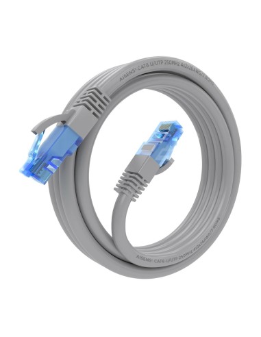 AISENS Cable De Red Latiguillo RJ45 Cat.6 UTP AWG26 CCA, Gris, 2.0 m