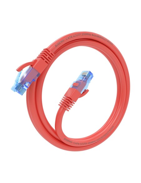 AISENS Cable De Red Latiguillo RJ45 Cat.6 UTP AWG26 CCA, Rojo, 1.5 m