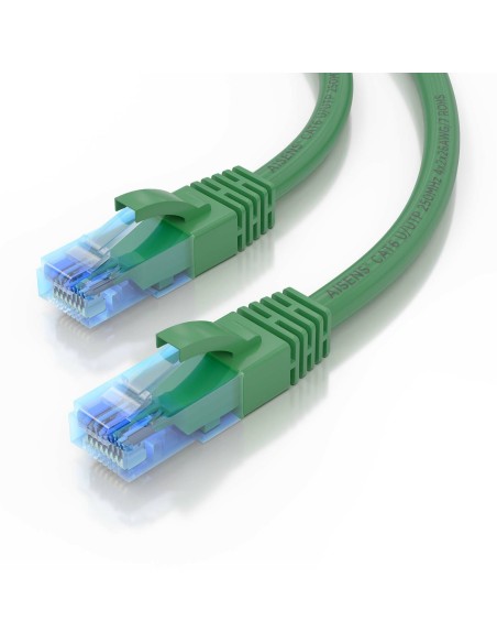 AISENS Cable De Red Latiguillo RJ45 Cat.6 UTP AWG26 CCA, Verde, 30 cm