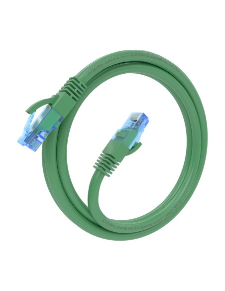 AISENS Cable De Red Latiguillo RJ45 Cat.6 UTP AWG26 CCA, Verde, 1.0 m