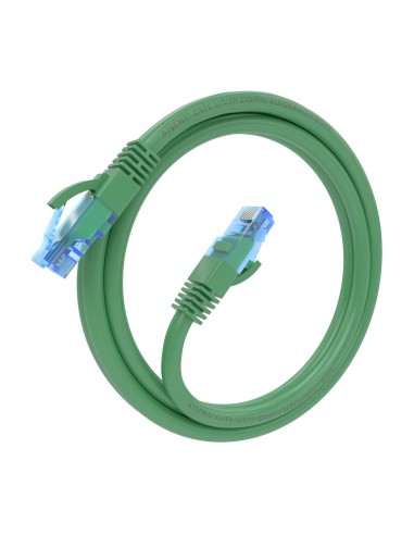 AISENS Cable De Red Latiguillo RJ45 Cat.6 UTP AWG26 CCA, Verde, 1.5 m