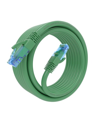 AISENS Cable De Red Latiguillo RJ45 Cat.6 UTP AWG26 CCA, Verde, 5.0 m