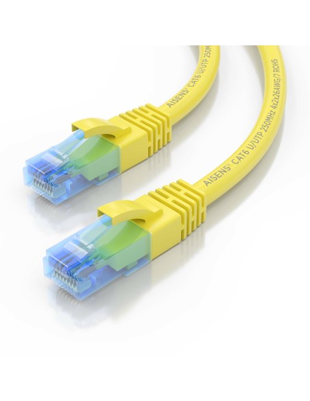AISENS Cable De Red Latiguillo RJ45 Cat.6 UTP AWG26 CCA, Amarillo, 0.5 m