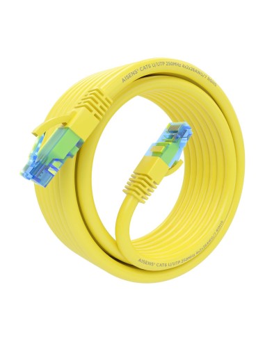 AISENS Cable De Red Latiguillo RJ45 Cat.6 UTP AWG26 CCA, Amarillo, 4.0 m