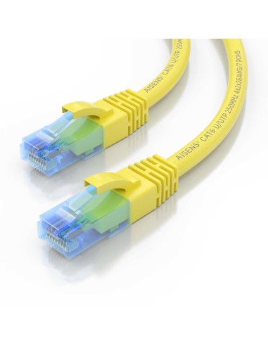 AISENS Cable De Red Latiguillo RJ45 Cat.6 UTP AWG26 CCA, Amarillo, 4.0 m