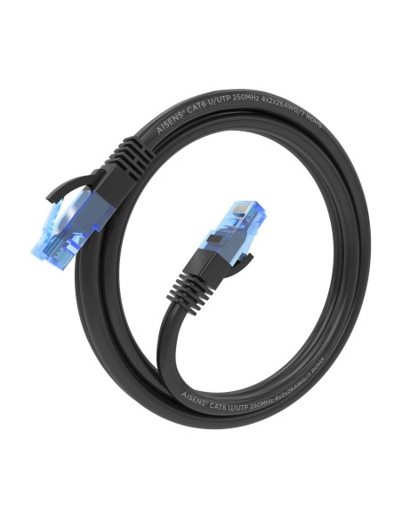 AISENS Cable De Red Latiguillo RJ45 Cat.6 UTP AWG26 CCA, Negro, 1.5 m
