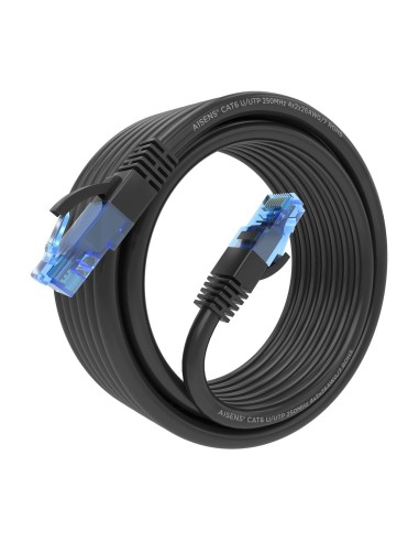 AISENS Cable De Red Latiguillo RJ45 Cat.6 UTP AWG26 CCA, Negro, 4.0 m