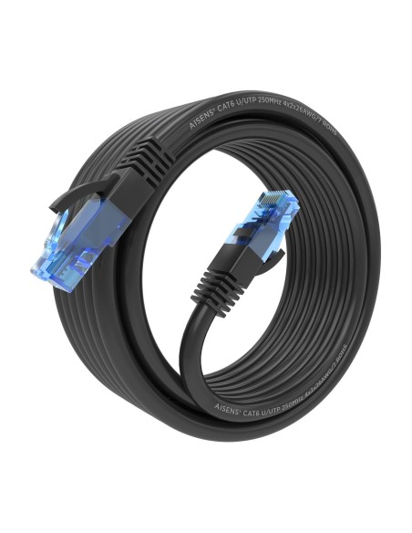 AISENS Cable De Red Latiguillo RJ45 Cat.6 UTP AWG26 CCA, Negro, 5.0 m