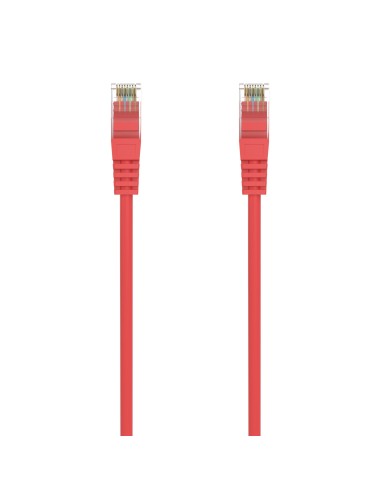 AISENS Cable de Red Latiguillo RJ45 LSZH Cat.6A 500 Mhz UTP AWG24, Rojo, 1.0M