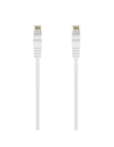 AISENS Cable de Red Latiguillo RJ45 LSZH Cat.6A 500 Mhz UTP AWG24, Blanco, 3.0M