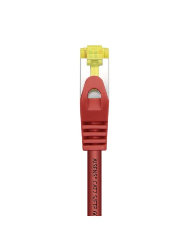 AISENS Cable De Red Latiguillo RJ45 LSZH Cat.7 600 MHz S FTP PIMF AWG26, Rojo, 2.0 m
