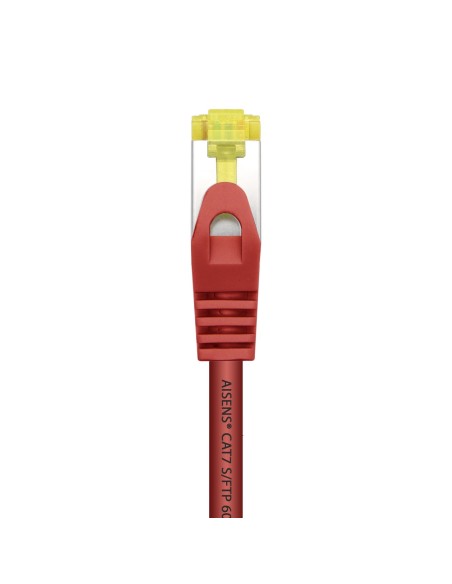 AISENS Cable De Red Latiguillo RJ45 LSZH Cat.7 600 MHz S FTP PIMF AWG26, Rojo, 2.0 m