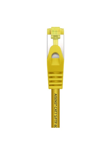 AISENS Cable De Red Latiguillo RJ45 LSZH Cat.7 600 MHz S FTP PIMF AWG26, Amarillo, 25 cm