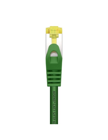 AISENS Cable De Red Latiguillo RJ45 LSZH Cat.7 600 MHz S FTP PIMF AWG26, Verde, 1.0 m