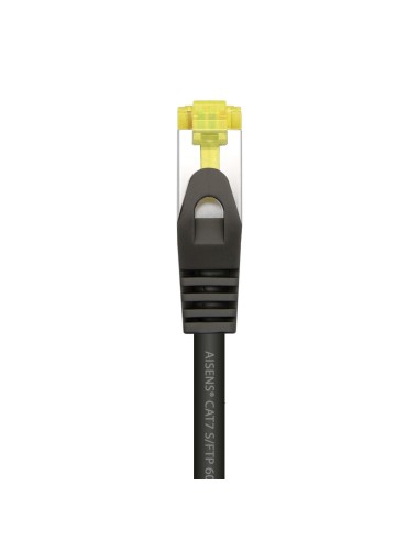 AISENS Cable De Red Latiguillo RJ45 LSZH Cat.7 600 MHz S FTP PIMF AWG26, Negro, 1.0 m