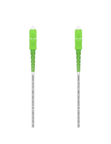 AISENS Cable Fibra Óptica Latiguillo G657A2 3.0 9 125 SMF Simplex CPR DCA LSZH, SC APC-SC APC, Blanco, 40 m