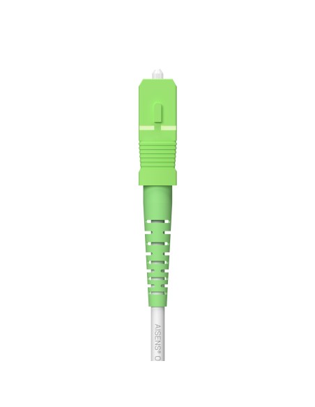 AISENS Cable Fibra Óptica Latiguillo G657A2 3.0 9 125 SMF Simplex CPR DCA LSZH, SC APC-SC APC, Blanco, 100 m