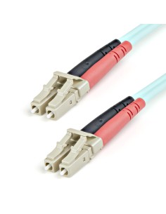 StarTech.com Cable de 1m de Fibra Óptica Multimodo OM3 LC a LC UPC - Full Duplex 50 125µm - para Redes de 100G - LOMMF VCSEL -