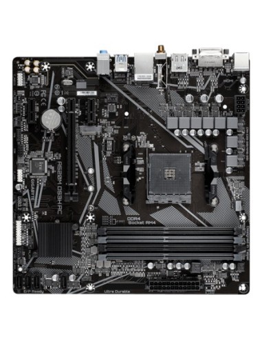 GIGABYTE A520M DS3H AC Placa Base - Procesadores AMD Ryzen Serie 5000, VRM de 5+3 fases, hasta 4733 MHz DDR5 (OC), 1xPCIe 3.0