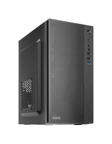 Tacens Anima AC5500, Caja Ordenador Compacta Micro ATX, Frontal Malla Refrigeración, Fuente Alimentación 500W, USB 3.0, Negro