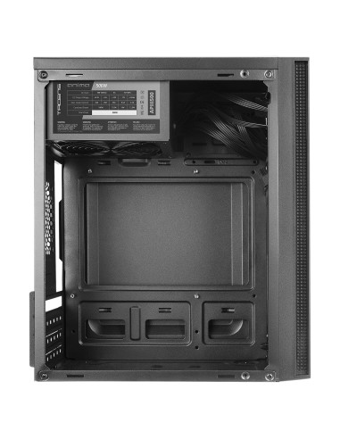 Tacens Anima AC5500, Caja Ordenador Compacta Micro ATX, Frontal Malla Refrigeración, Fuente Alimentación 500W, USB 3.0, Negro
