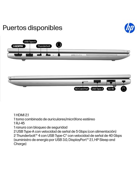 HP EliteBook 6 G1i 14 inch Notebook AI PC Wolf Pro Security Edition Intel Core Ultra 7 255U Portátil 35,6 cm (14") WUXGA 16 GB