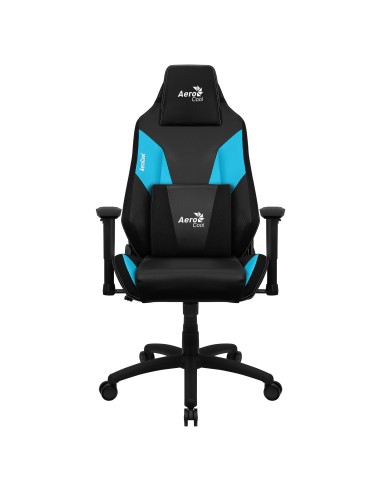 Aerocool ADMIRALBB Silla Gaming Profesional, Cojines Acolchados, Tecnología Air, Negro Azul