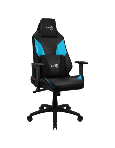 Aerocool ADMIRALBB Silla Gaming Profesional, Cojines Acolchados, Tecnología Air, Negro Azul