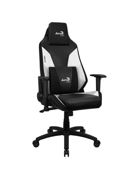 Aerocool ADMIRALBW Silla Gaming Profesional, Cojines Acolchados, Tecnología Air, Negro Blanco
