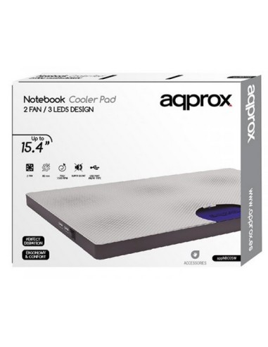 Approx appNBC05W almohadilla fría 39,1 cm (15.4") Gris, Blanco