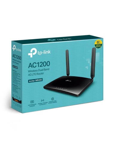 TP-Link Archer MR400 router inalámbrico Ethernet rápido Doble banda (2,4 GHz   5 GHz) 4G Negro