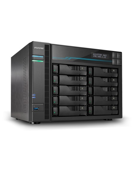 Asustor AS7110T servidor de almacenamiento NAS Escritorio Intel® Xeon® 8 GB DDR4 180 TB Unidad de disco duro Negro