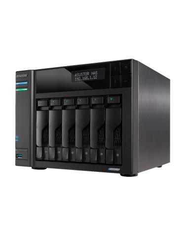 Asustor LOCKERSTOR 6 NAS Escritorio Intel® Celeron® N5105 8 GB DDR4 Unidad de disco duro ADM Negro