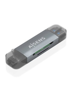 AISENS Lector de Tarjetas SD, Micro SD, MMC, RS-MMC, MMC Micro, USB-A y USB-C, Gris 2
