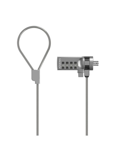 AISENS Cable de Seguridad con Cerradura de Combinacion para Ordenador, Monitor, Portatil 1.5M