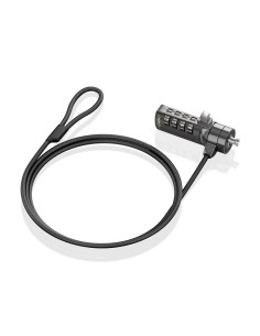 AISENS Cable de seguridad con cerradura de combinación para Ordenador, Monitor, Portátil 1.5m 2