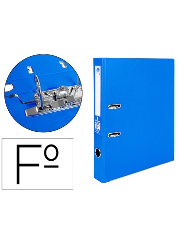 Liderpapel AY31 carpeta Cloruro de polivinilo (PVC) Azul Folio