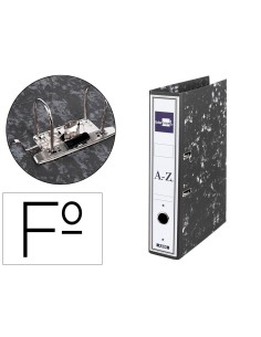 Liderpapel AZ06 carpeta de cartón Negro, Blanco