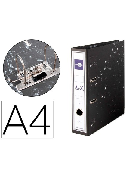 Liderpapel AZ48 carpeta Negro, Blanco A4