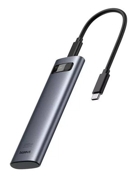 Baseus B00760600811-01 caja para disco duro externo Caja externa para unidad de estado sólido (SSD) Gris M.2