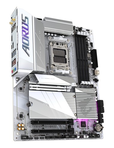 GIGABYTE B650E AORUS ELITE X AX ICE Placa base - AMD Ryzen serie 9000, VRM de 12+2+2 fases, hasta 8000 MHz DDR5 (OC), 1xPCIe