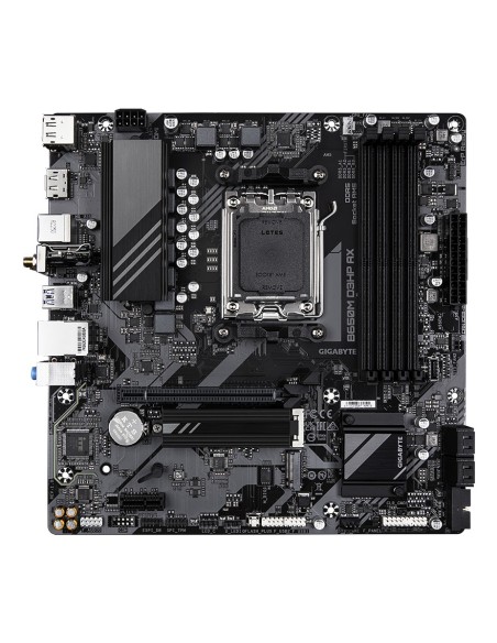 GIGABYTE B650M D3HP AX Placa base - AMD Ryzen serie 9000, VRM de 5+2+2 fases, hasta 8000 MHz DDR5 (OC), 2xPCIe 4.0 M.2, WIFI