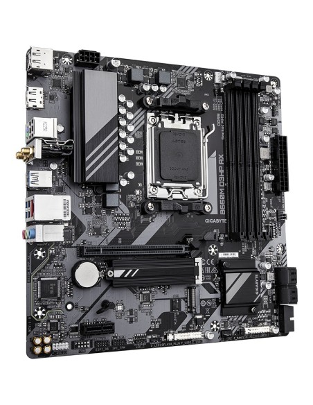 GIGABYTE B650M D3HP AX Placa base - AMD Ryzen serie 9000, VRM de 5+2+2 fases, hasta 8000 MHz DDR5 (OC), 2xPCIe 4.0 M.2, WIFI