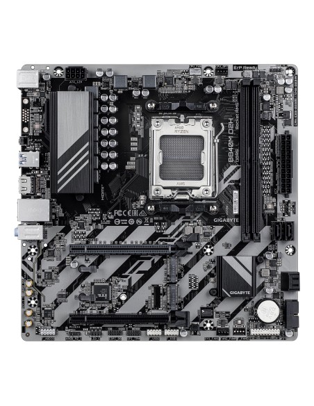 GIGABYTE B840M D2H Placa base - Procesadores AMD Ryzen 9000, VRM de 5+2+2 fases, hasta 7600 MHz DDR5, 1xPCIe 4.0 + 1xPCIe 3.0