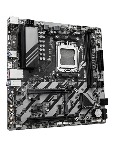 GIGABYTE B840M D2H Placa base - Procesadores AMD Ryzen 9000, VRM de 5+2+2 fases, hasta 7600 MHz DDR5, 1xPCIe 4.0 + 1xPCIe 3.0