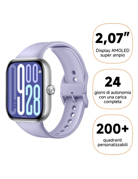 Xiaomi Watch 5 5,26 cm (2.07") AMOLED 47.5 mm Digital 432 x 514 Pixeles Pantalla táctil Púrpura