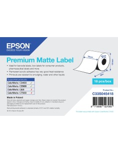 Epson Rollo continuo de Premium Matte Label, 76 mm x 35 m 2